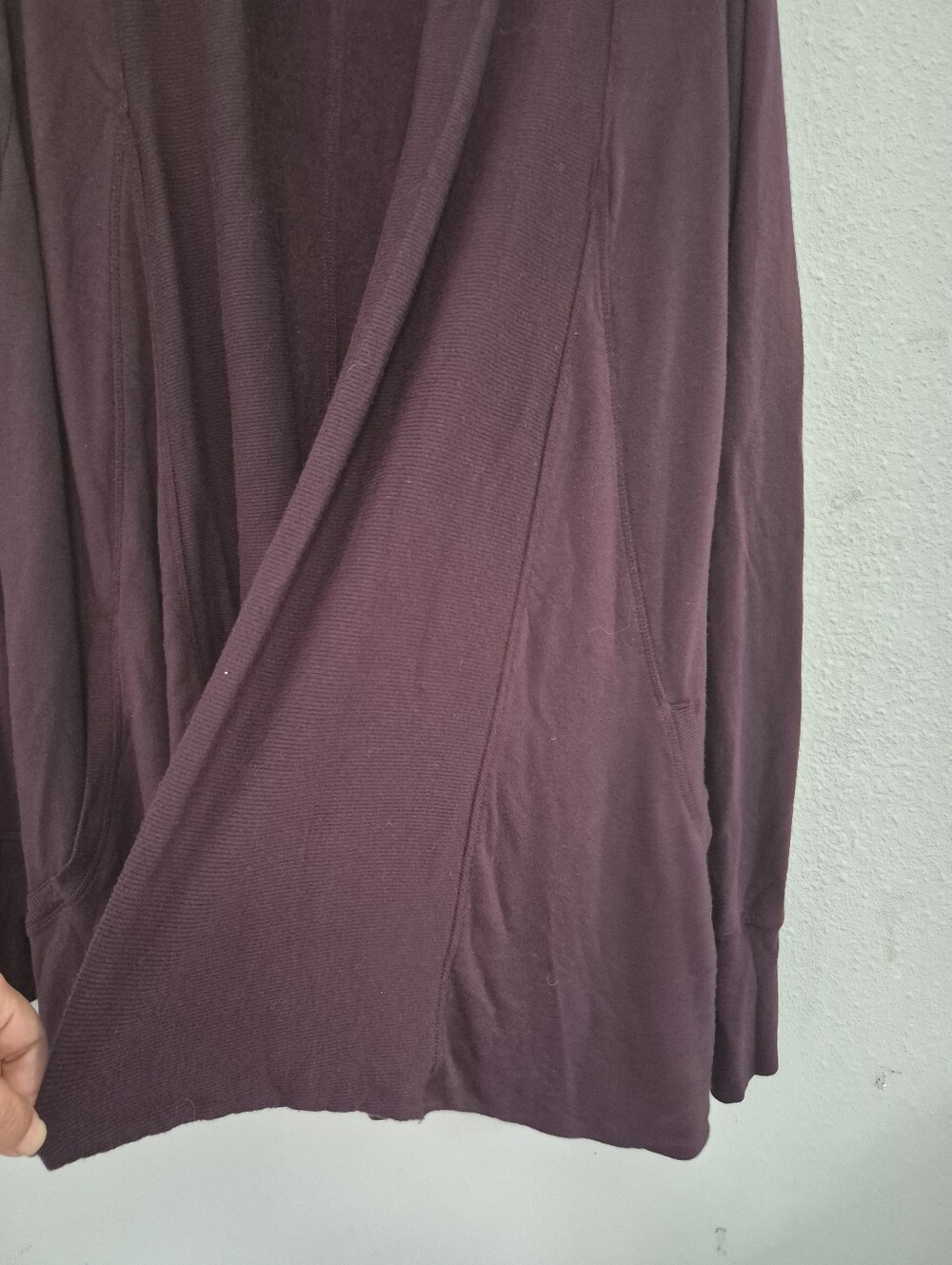 Athleta Pranayama Restore Wrap Open Cardigan Plum/Purple S Athleisure - Picture 6 of 9